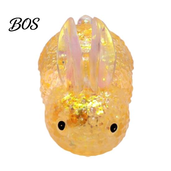 Anxiety Relief Toy Mini Hedgehog Squeeze with Glitter, Soft Stretchy Clear Rabbit Sensory Fidget Toy, Sugar Stress Ball Slow Rebound