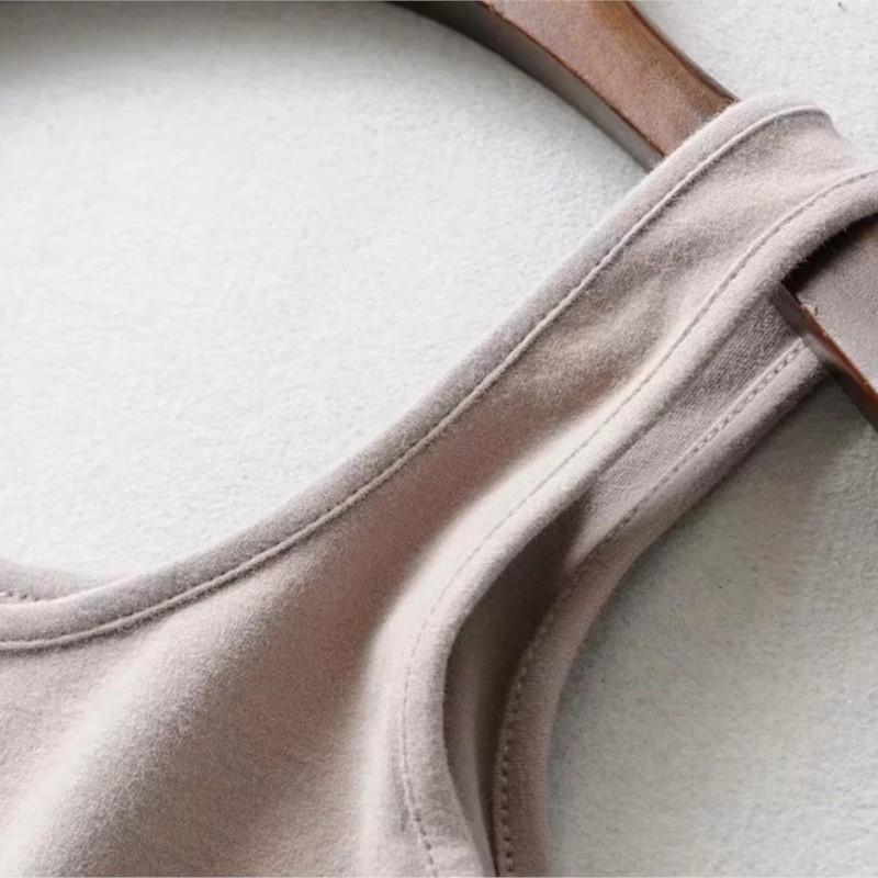 Sexy Women Summer Crop Tank Tops Sleeveless Short Cotton U Collar Knitted Bar