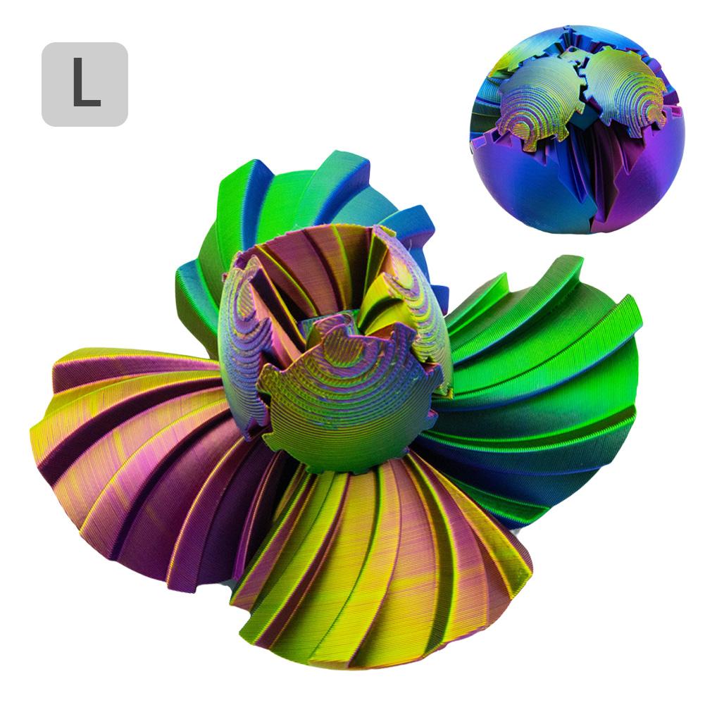 3D Printed Gear Ball Rotating Toy 3D Printed Rotating Gear Ball Desktop Innovative Decorative Model Gift for Kids and Adults