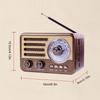 AM FM SW Vintage Radio Retro Radio Support AUX TF Card USB Multi-Function Card Audio Rechargeable Transistor Radio for Home