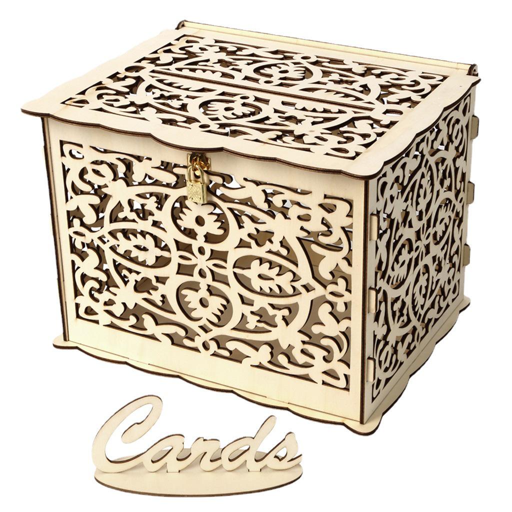 DIY Wooden Wedding Card Box and Business Card Holder