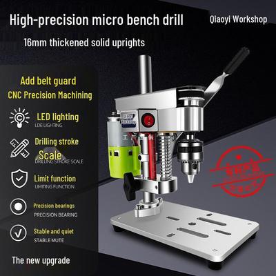 Kompakte Mini-Tischbohrmaschine mit hoher Präzision für Heimwerker und Uhrenreparatur mit variabler Geschwindigkeitsregelung
