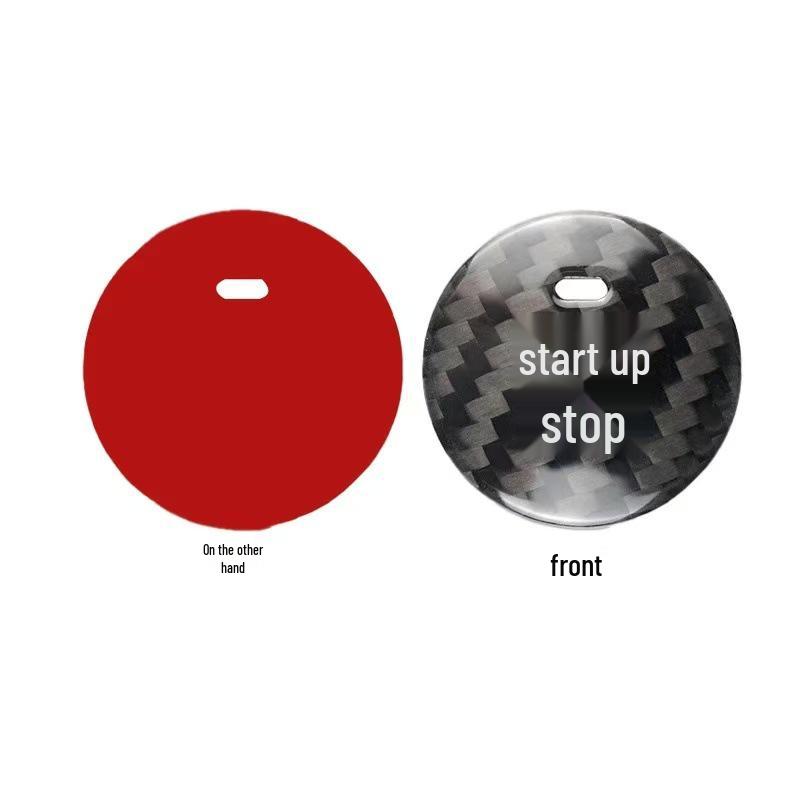 Real Carbon Fiber One-Button Start Ignition Decal for BMW, Mercedes-Benz, Volkswagen, Toyota, Nissan, Honda, Suzuki