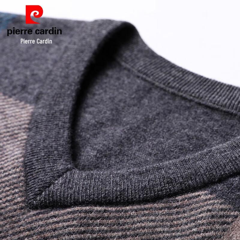 Pierre Cardin Men's 100% Wool V-Neck Sleeveless Sweater Vest