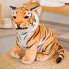 Lebensechte Bestien Flauschige Freunde Kuschelige Sitzende Tiger Leopard Löwe Figur Plüsch Kuschelig Realistische Tiergefährten Sehr Coole Schreibtischdekoration