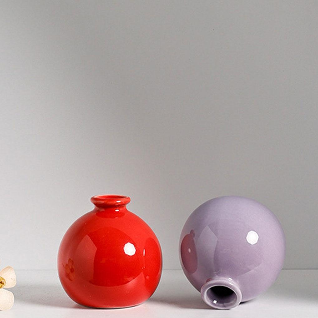 Exquisite Craft - Solid Ceramic Vase For Home Décor Office And Gifts Wide Application Vibrant Color Ple Fluent Line