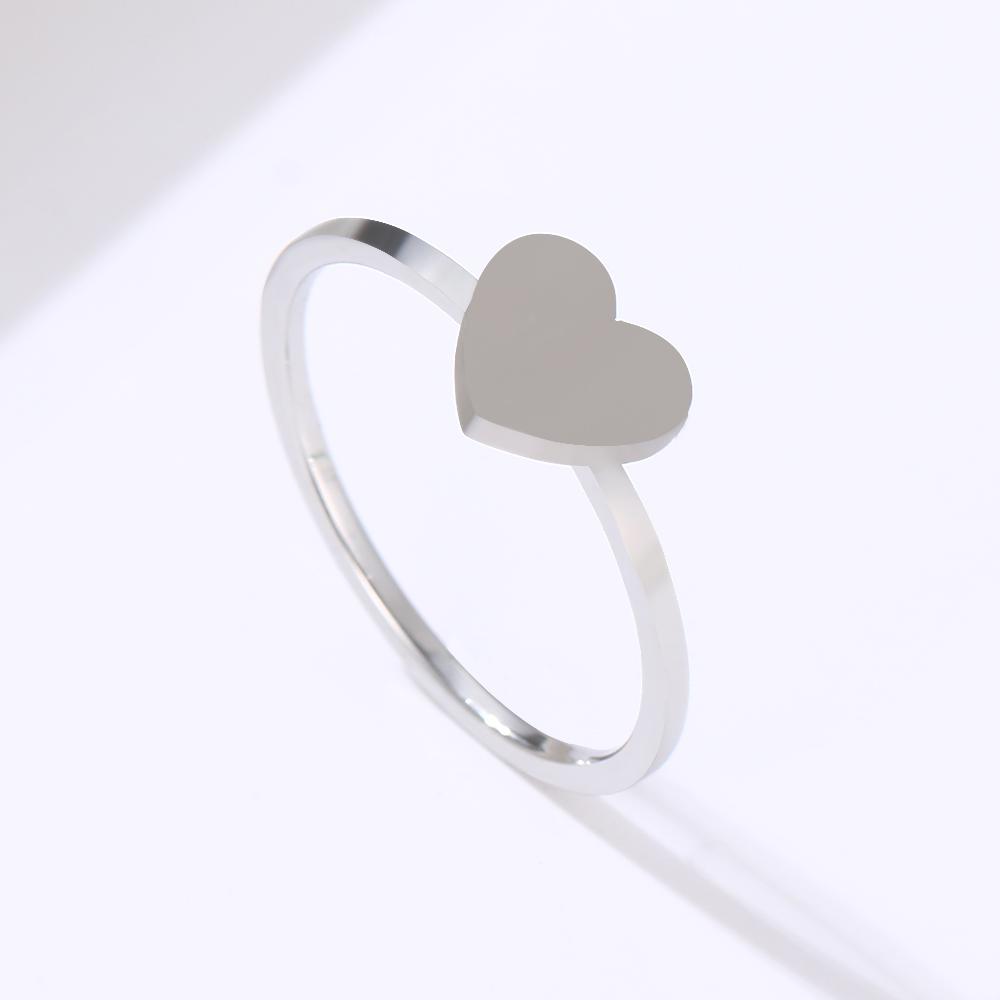 DOTIFI For Women Rings Peach Hearts Stainless Steel Gold Color Fashion Jewellery Ring Stacked R171