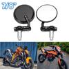 2Pcs Motorcycle Modification Reverse Rearview Mirror 22mm Handlebar Black Reflector Handlebar Rear View Mirrors Accessories