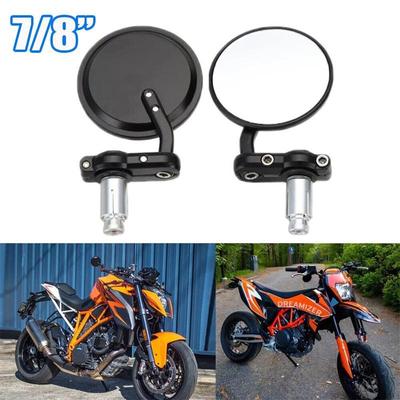 2 buc. Oglinzi retrovizoare pentru modificarea motocicletei 22mm Ghidon reflector negru Ghidon Accesorii pentru oglinzi retrovizoare