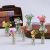 10pc Dashboard Center Console Mount Greenery Decoration Glow Small Figurines Decors Miniature Potted Flowers Ornament