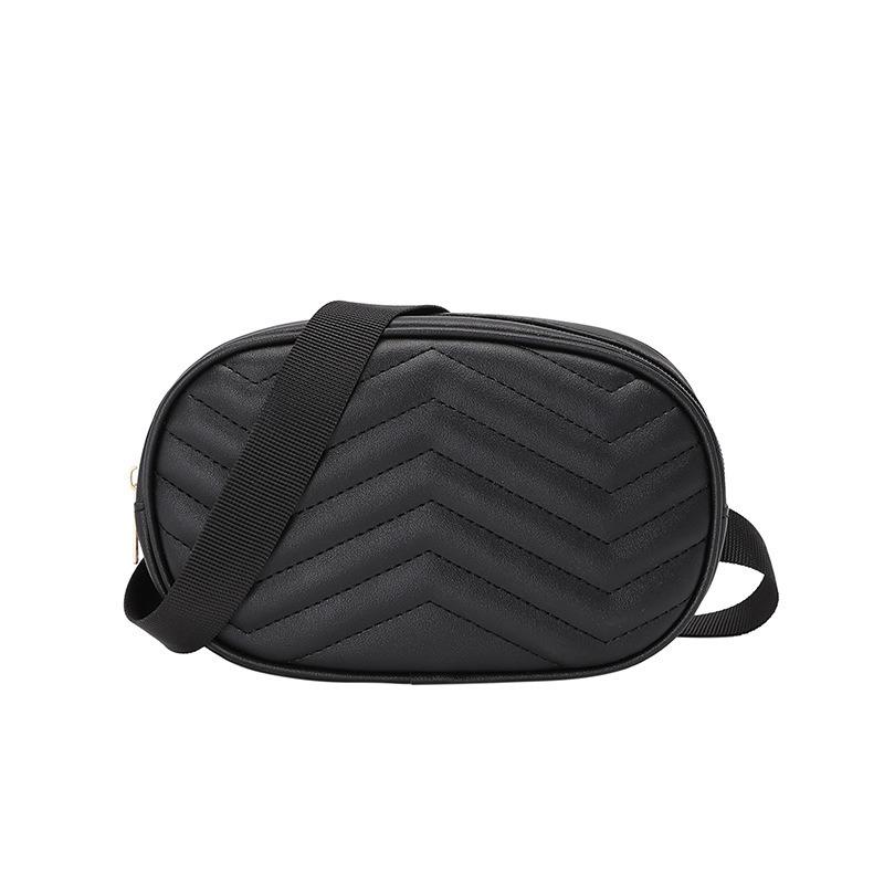 Bag women's bag solid color small bag fashion embroidered messenger bag simple breast bag waist bag embroidered diagonal span bag women's bag