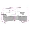 VidaXL Salon de Jardin avec Coussins 4 pcs, Canapés de Terrasse, Ensemble de Meubles de Patio, Mobilier d'Extérieur, Gris 3263758