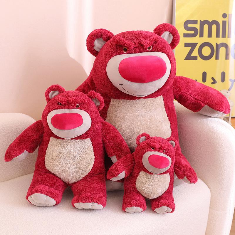 Strawberry Scented Large Plush Bear Hugging Pillow Doll for Kids