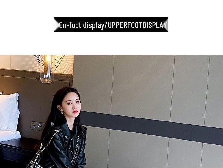 Women's Slimming Knee-High Black Lace-up Riding Boots with Thick Sole 2025