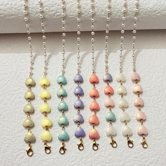 Glasses Chain Faux Pearl Design Corrosion Resistant Glass Eyeglasses Holder Strap Decorative Beaded Chain