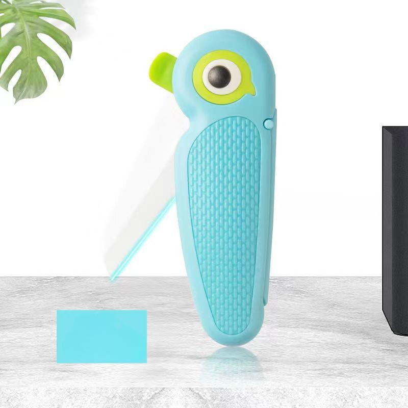 Cute Cartoon Ceramic Cutter  Folding Fruit Knife Kitchen Kids Auxiliary Knives Mini Portable Sharp Knife Peeler