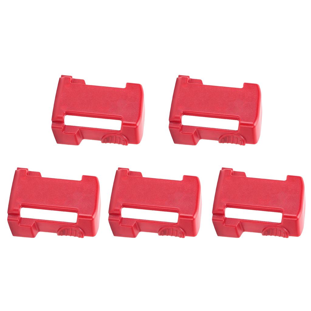 5Pcs Battery Buckle Holder Accessory for Milwaukee M18 Series Lithium Battery Red
