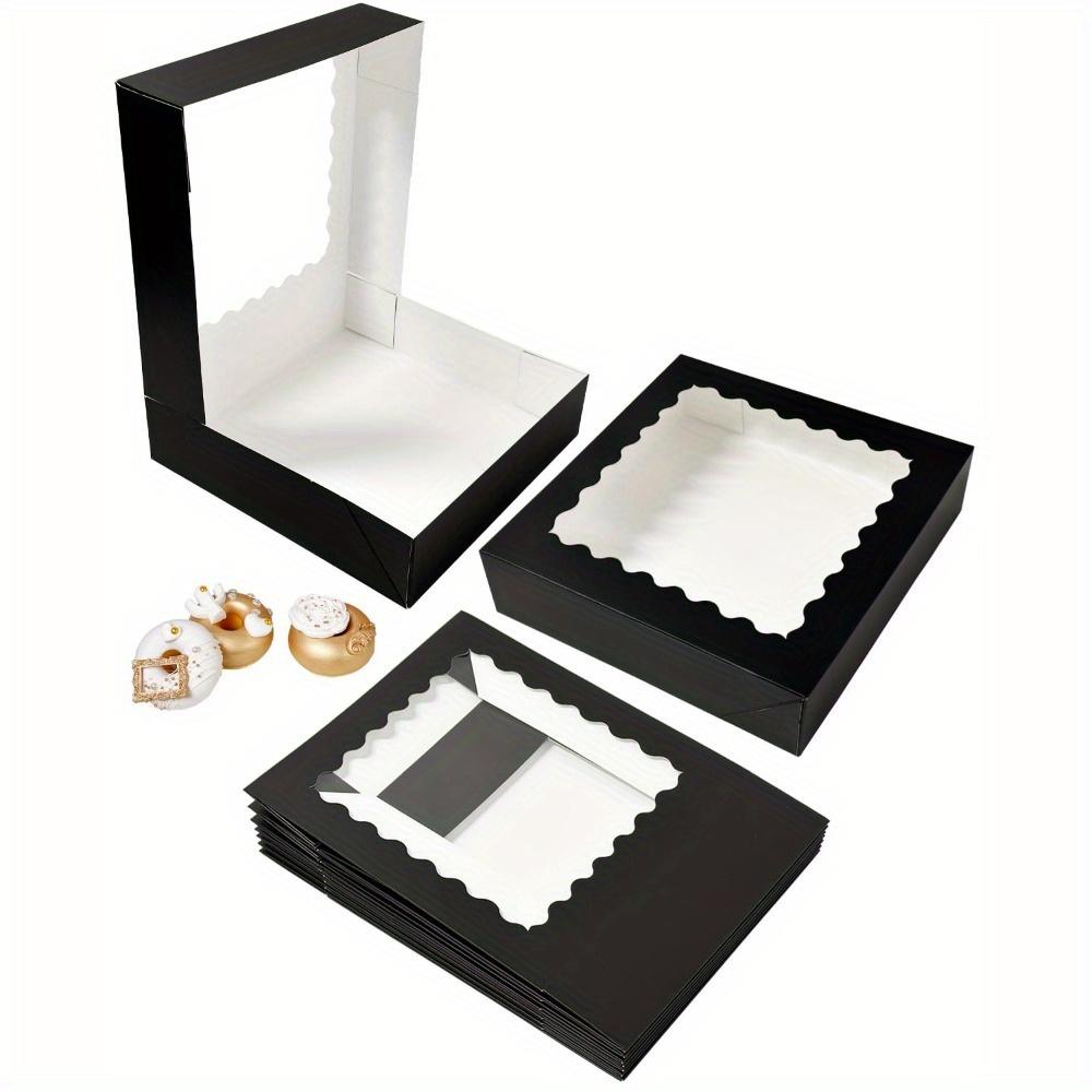 6pcs Paper Gift Box with Window Treat Boxes Auto-pop Up Easy Assemble Gift Packing Box for Valentine's Day Parties Weddings Anniversaries Parties