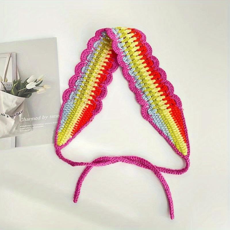 

Haimeikang новая вязанная крючком повязка для волос женский шарф сплошной цвет вязаные повязки на голову банданы широкие эластичные ленты для волос модные аксессуары