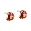 18K Gold French Letter Earrings - Luxury Enamel Retro Jewelry for Women's Elegant Daily & Work Accessories