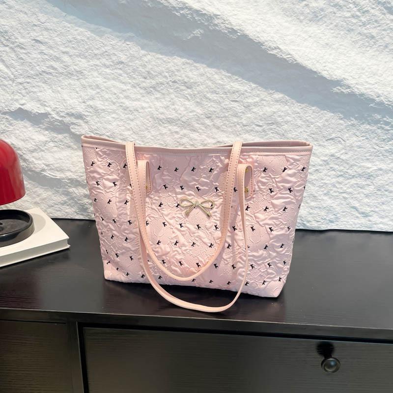 Large Capacity Summer Bow New Casual Shoulder Armpit Bag Class Commute Portable Tote Bag