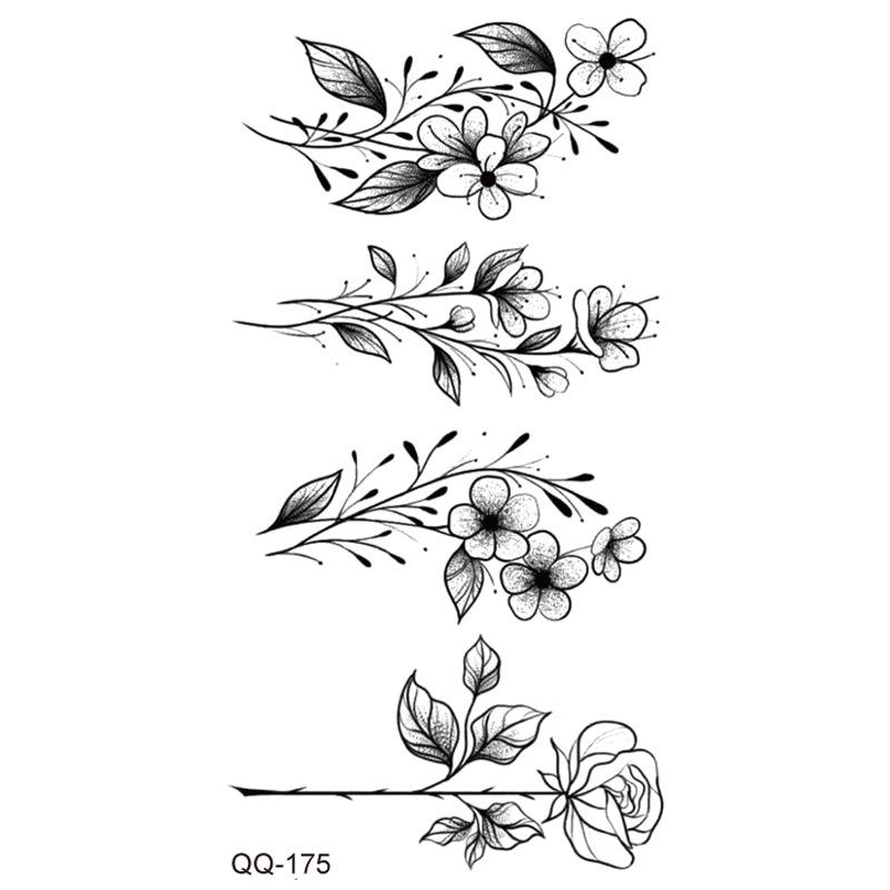 New Style Waterproof Temporary Tattoos: Floral, Butterflies & Lion Designs - Mix & Match Set