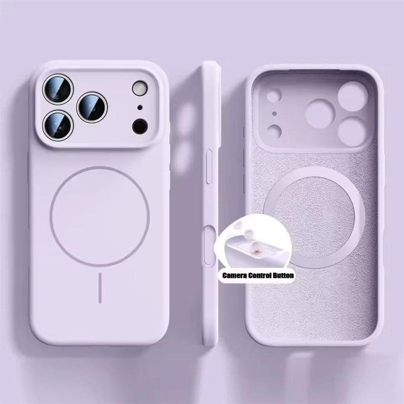 For iPhone 17 ProMax Liquid Skin Feel Magsafe Case For 13 14 15 16 Pro Max Plus 17Pro Air Magnetic Charging Comfort Touch Cover