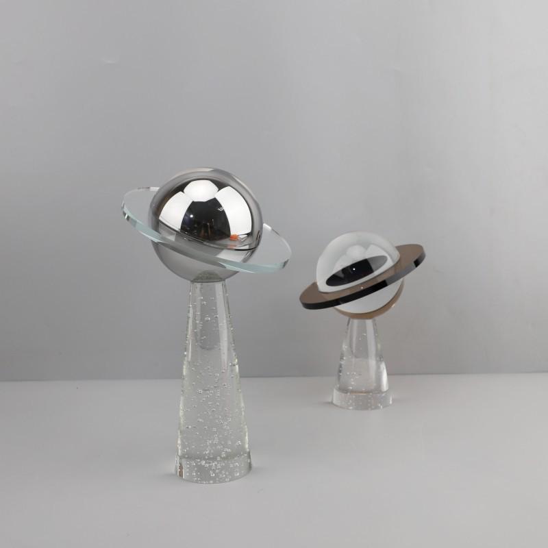Nordic Bubble Crystal Planet Ornament for Living Room, Bedroom, or Entrance - Elegant Home Decor Piece.