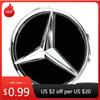 2025 Heißer Autoaufkleber Silberner Rand Beleuchtetes Sternenabzeichen Frontstern-Emblem Logo Weißes Licht Für Mercedes Benz X253 W167 X167 W4