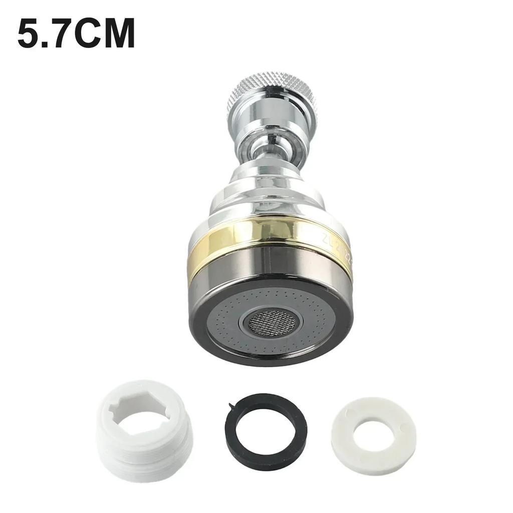 Three Levels Adjustable Brass Kitchen Faucet Aerator Extender Water Saving Anti Splash Stainless Steel Material