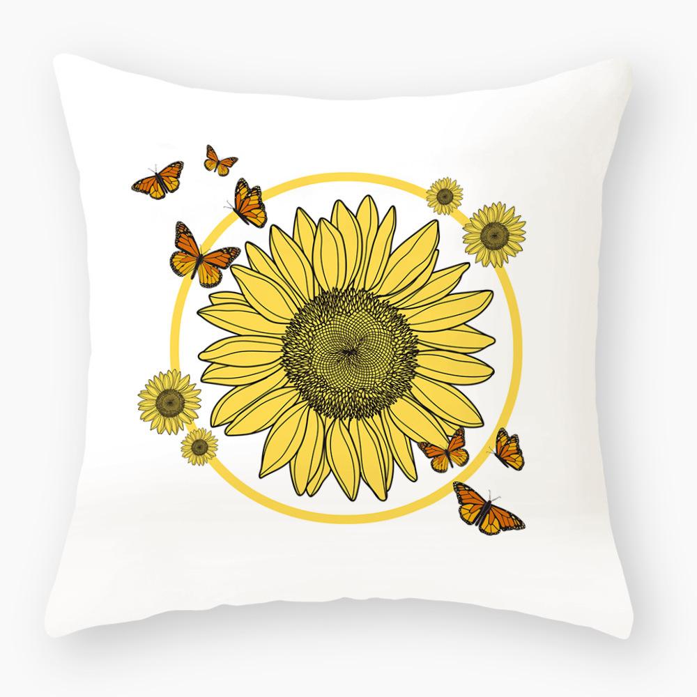 Printed Pillowcase Home Sofa Decorative Cushion Cover Creative Printed Waist Pillowcase