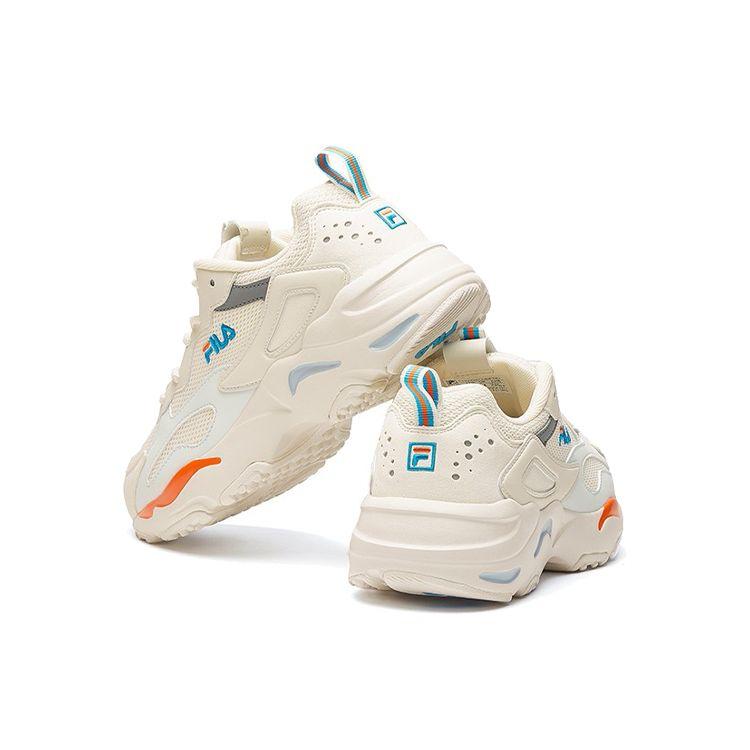 FILA Tracer Fabric Fashion Versatile Breathable Low-Top Dad Shoes Women sneaker Cream-White F12W021111FGD