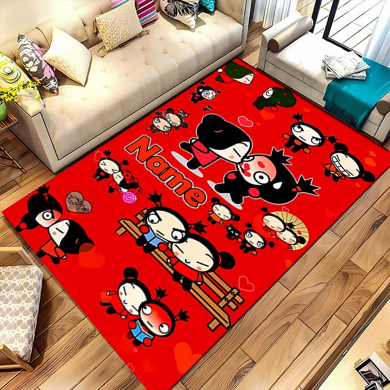 Custom Personalization Pucca Area Rug - Perfect For Kitchen, Bathroom,Laundry Room Decor Large Size Available,Gift All Seasons