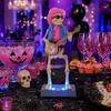Scary Animated Skeleton Band Decoration, Lighted Halloween Skeleton Prop with Sound for Haunted House, Holiday Party Decor