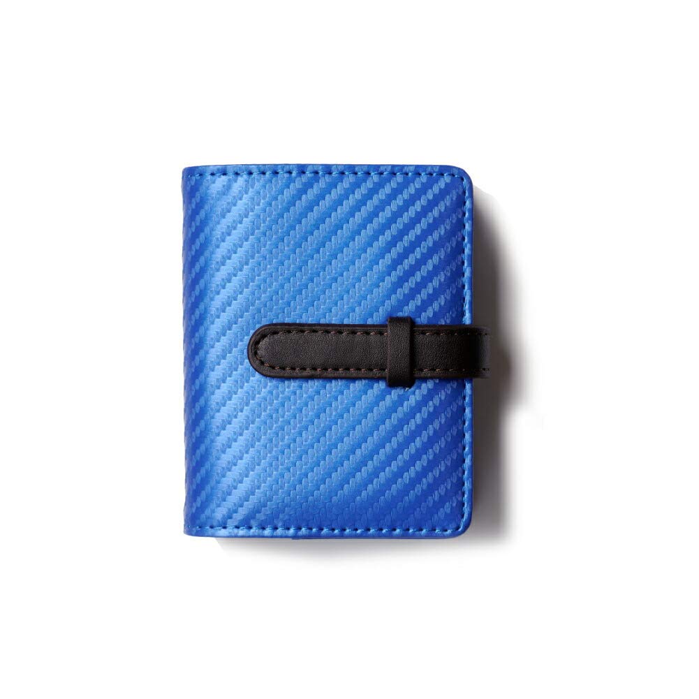 

Чехол для карт из углеродистой кожи, компактный держатель для визиток, цвет синий уголь [JOIN K] для мужчин и женщин