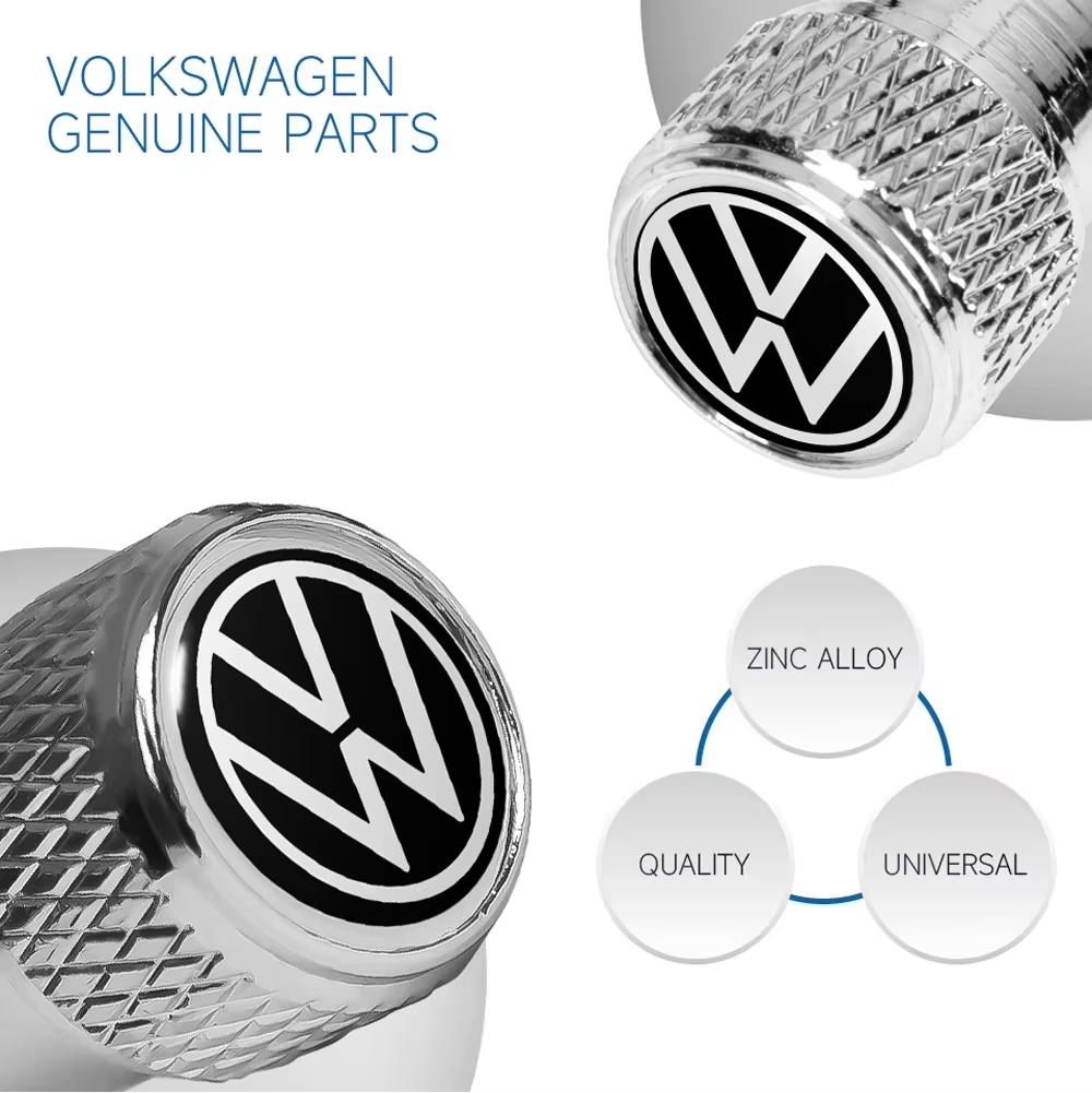 Für VOLKSWAGEN 4 Stück Auto Rad Reifen Ventilkappen Ventilschaft Auto Styling Für Volkwagen VW R-line GTI UPi Golf 7 Golf 8 Passat Jetta Toura