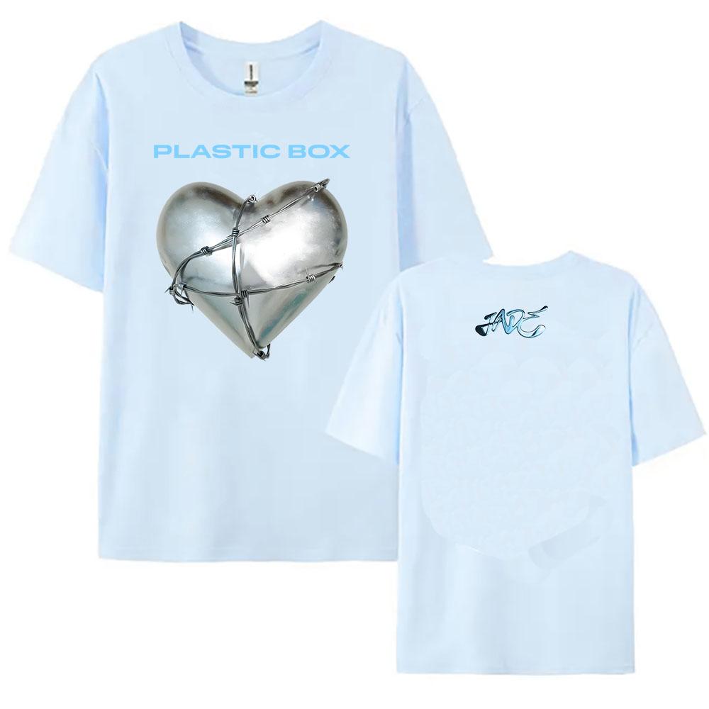 Jade Plastic Box T-shirt Cotton Short Sleeve Fashion Female Tshirts Singer Graphic Printing Clothing Unisex Streetwear Women Tee
