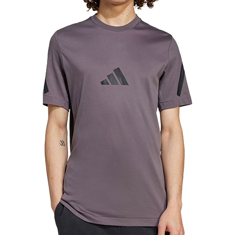 Adidas T Shirts Men's Purple Crew Neck Moderate JC7924