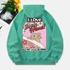 Miluji zůstávat doma Prané mikiny s kapucí Dámské Potisk králíka Bavlna Streetwear Nadměrné Kapsa Teplé Pulovry Oblečení