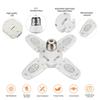 E27 LED Light Garage Lights 3800LM Led Garage Ceiling Lights Deformable Led Garage Lights With 4 Ajustable Panels