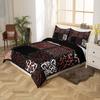 Brown Leopard Print Bedding Set Single Size Patchwork Geometric Duvet Cover With 1 Pillowcase For Kids Adults Black