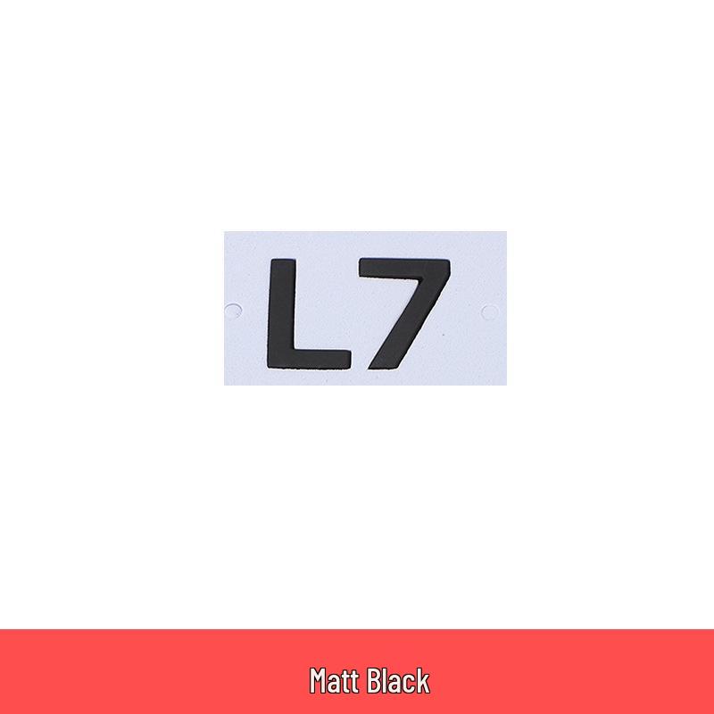 Ideal L9-L6 Black Tailgate & Hood Emblem Lettering Sticker Modification