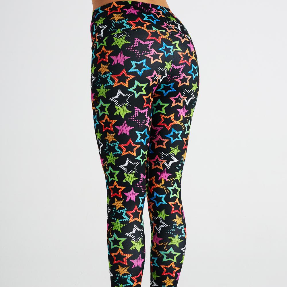 New Women's Star Digital Printed Yoga Pants High Waist Sports Fitness Pants Sports Yoga Women