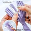 Shell Hollow Fluffy Styling Comb: Anti-Static, Gentle on Hair, Scalp Massaging Rib Comb for Dry & Wet Use.