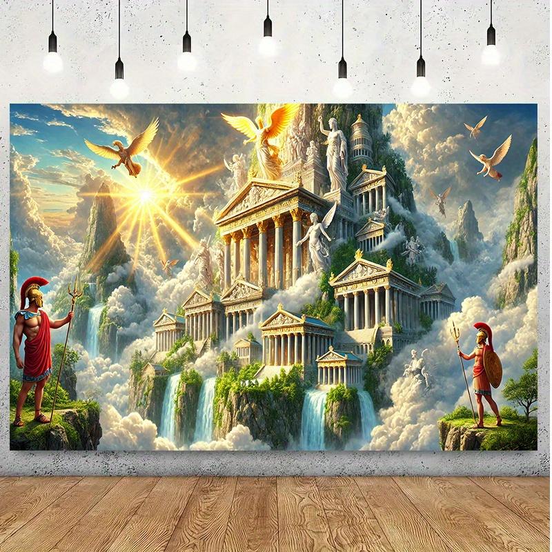 One, Olympus from Greek mythology, background banner made of polyester fiber, multi-functional festival decoration