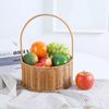 Handwoven Rattan Basket: Fruit, Picnic, Flower Tote for Festivals & Decor