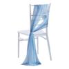 2pcs Chiffon Chair Sashes Wedding Chair Decoration 20x250cm for Wedding Aisle Party Banquet Event Baby Shower