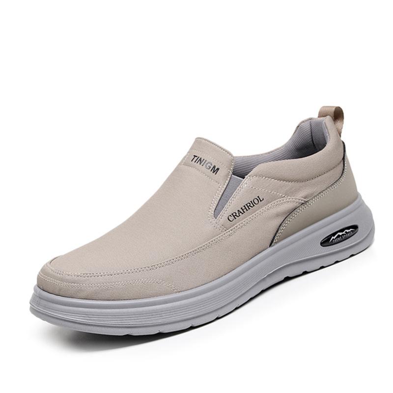 

Мужские весенне-осенние дышащие нескользящие повседневные туфли - Универсальные слипоны для среднего и пожилого возраста кофейный