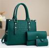 Handbag, mother and child bag, three-piece set, women's bag, large-capacity shoulder messenger bag.