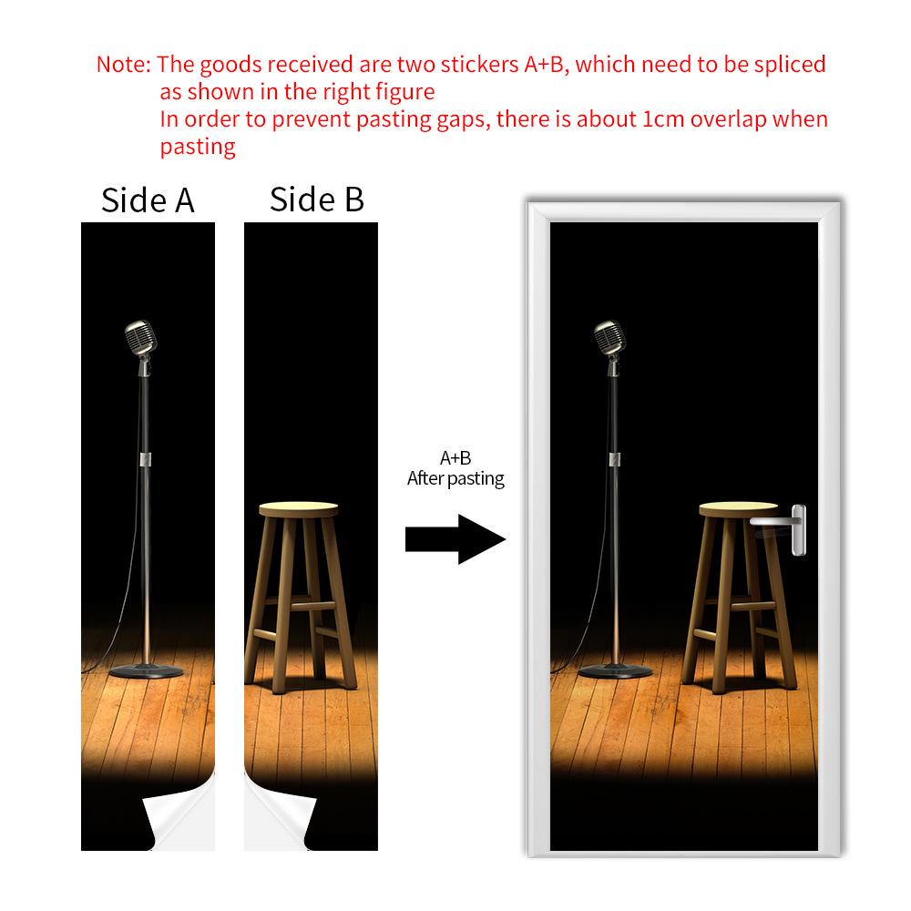Cross-Border Self-Adhesive Removable Door & Wall Sticker for Rental Room Renovation.